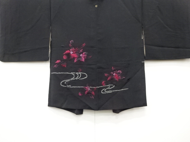 JAPANESE HAORI / EMBROIDERY / PAULOWNIA & STREAM